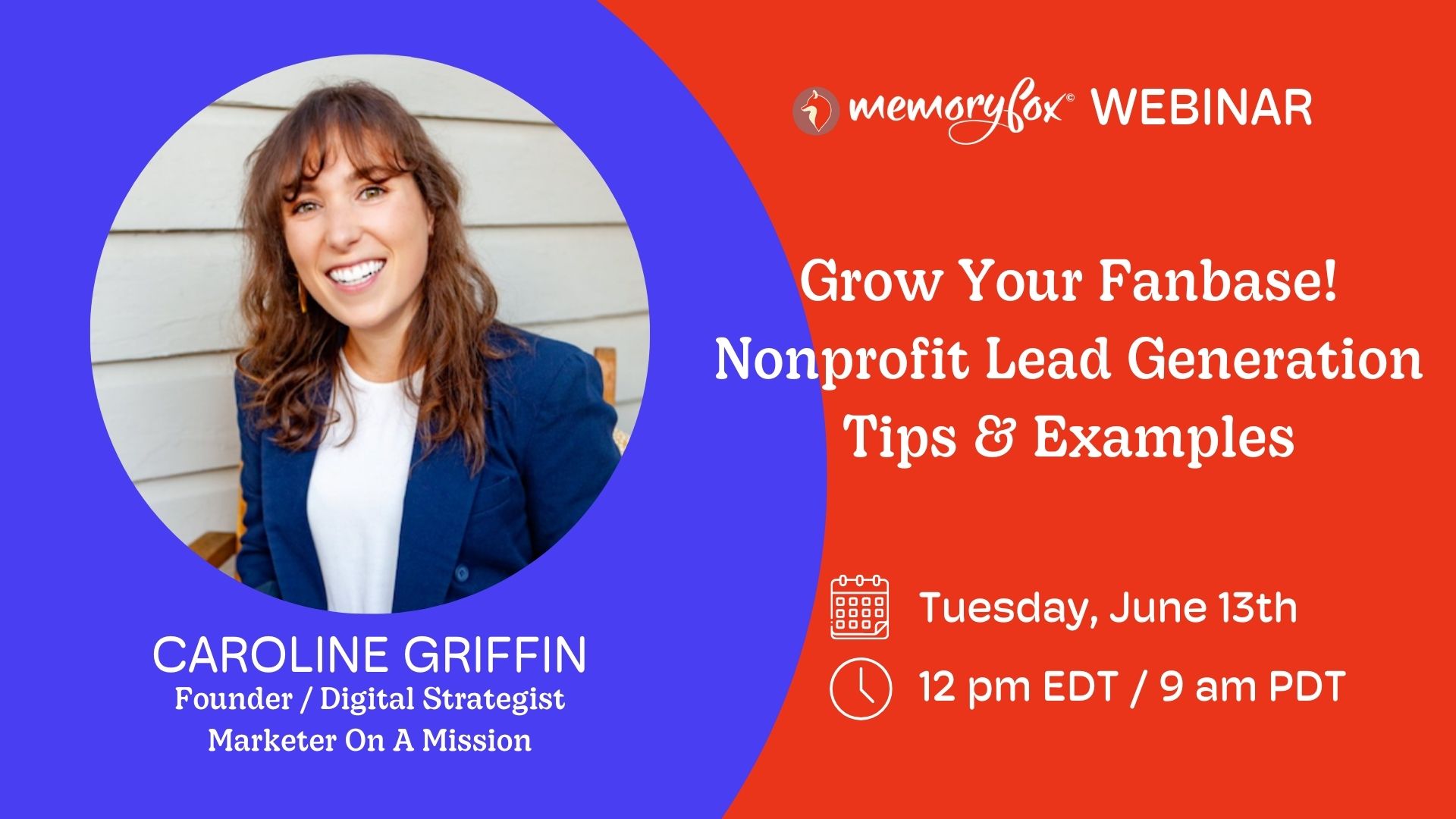 caroline griffin memoryfox webinar nonprofit lead generation