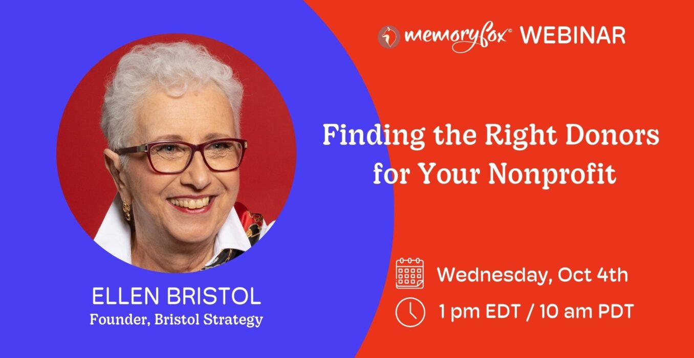 ellen bristol memoryfox webinar finding the right donors