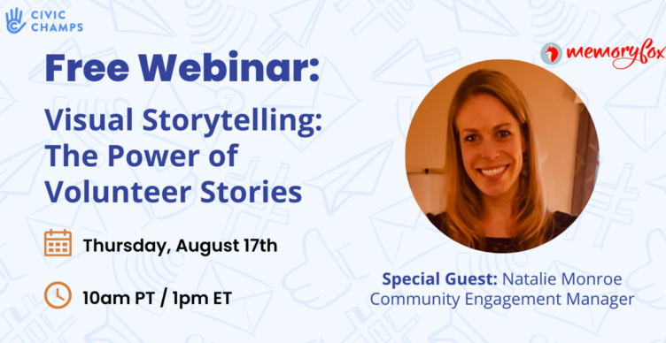 natalie monroe civic champs webinar memoryfox visual storytelling volunteers