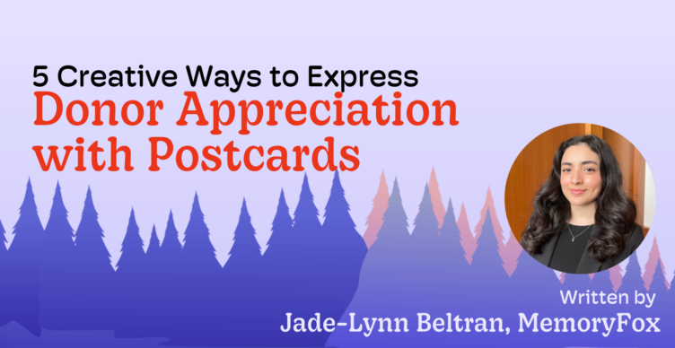 donor appreciation postcards memoryfox